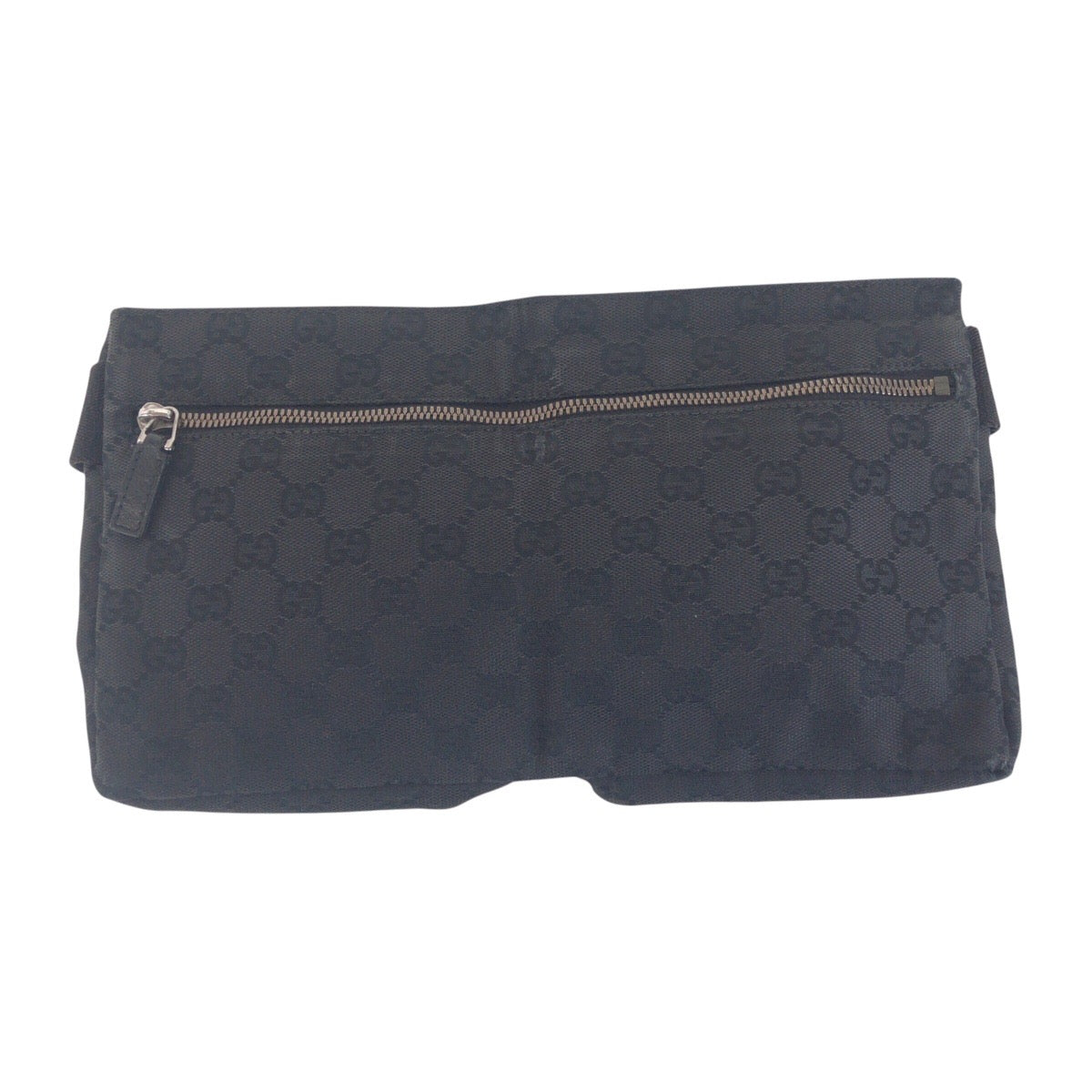 GUCCI Sling bag 23566 GG canvas, leather BlackSilverMetal Sling bag, waist pouch, bum bag mens Used