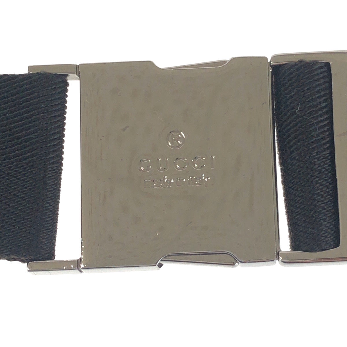 GUCCI Sling bag 23566 GG canvas, leather BlackSilverMetal Sling bag, waist pouch, bum bag mens Used