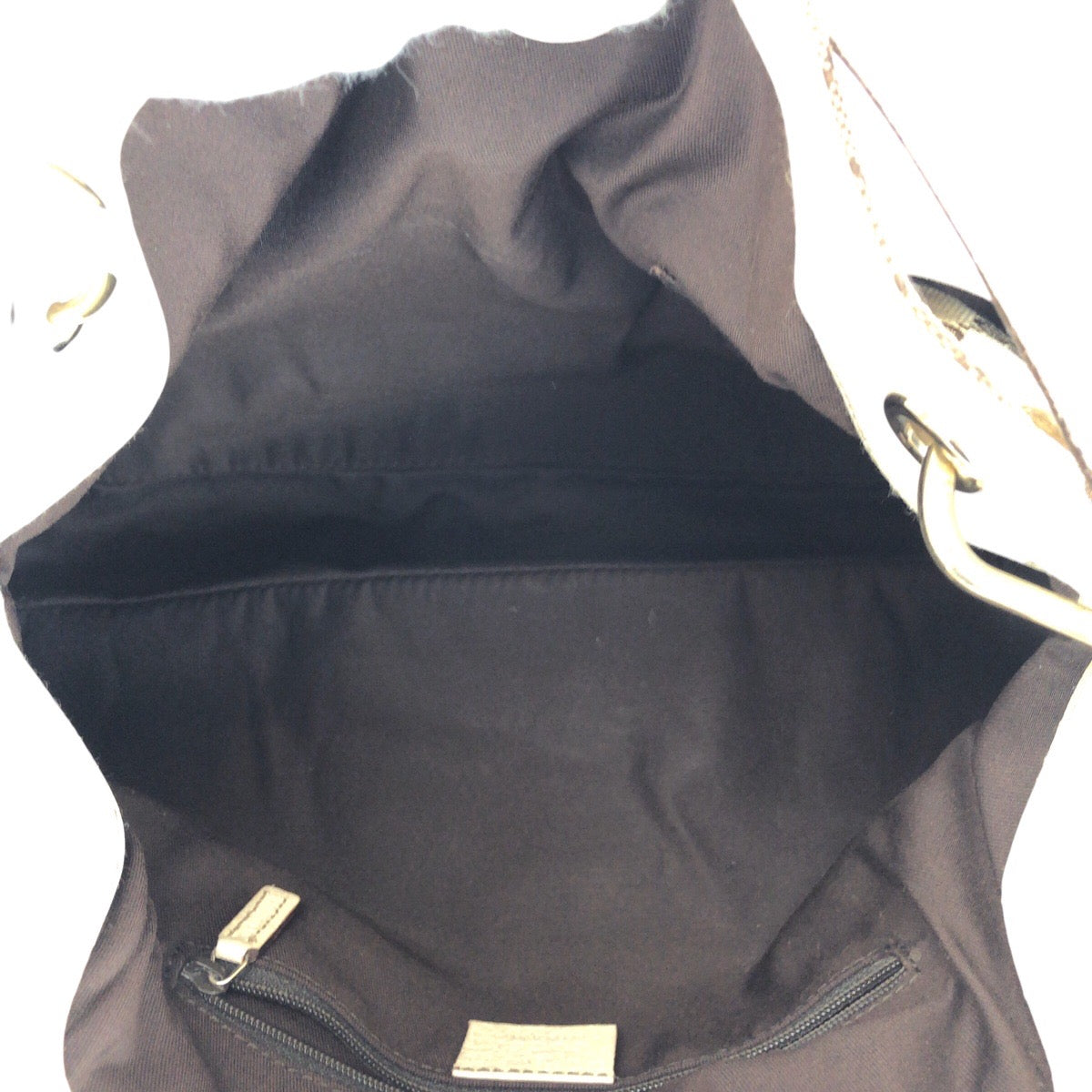GUCCI Tote Bag 121023 GG canvas, leather Brown White Gold Metal Tote Bag Shoulder Bag Women Used
