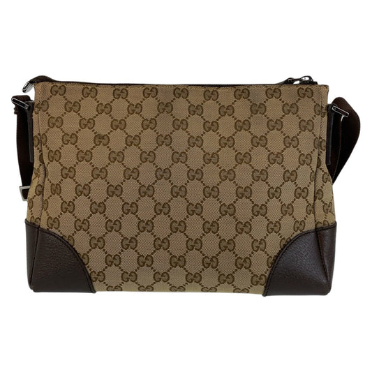 GUCCI Shoulder Bag 114273 GG canvas, leather Brown Crossbody Shoulder Bag Messenger Bag Women Used