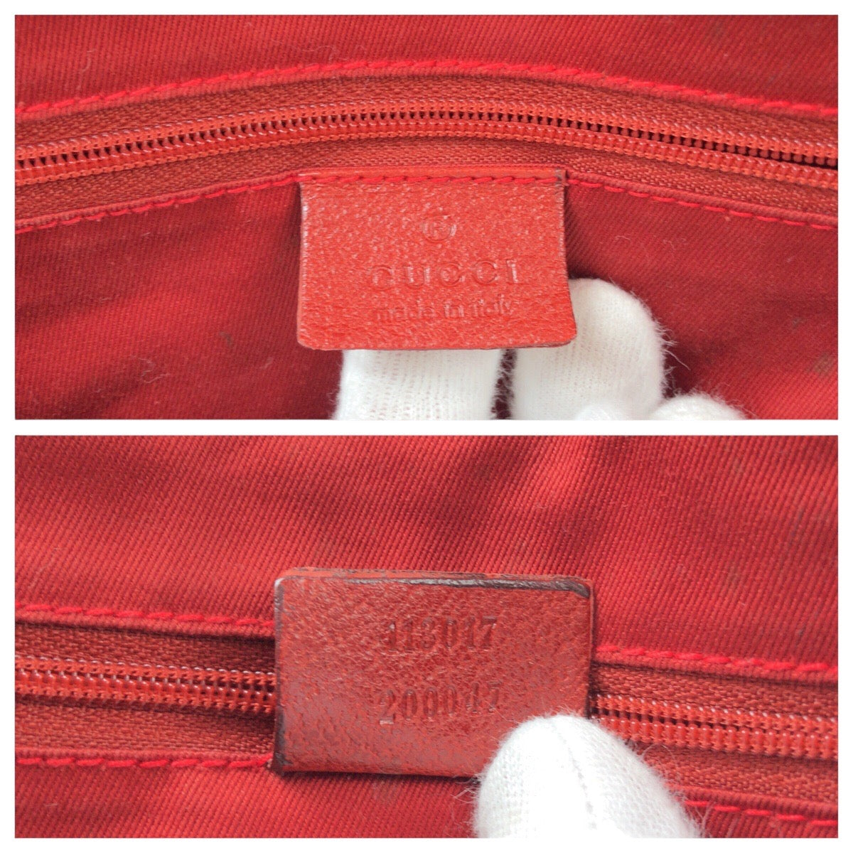 GUCCI Tote Bag 113017 GG canvas, leather Red Silver Metal Tote Bag Shoulder Bag Women Used