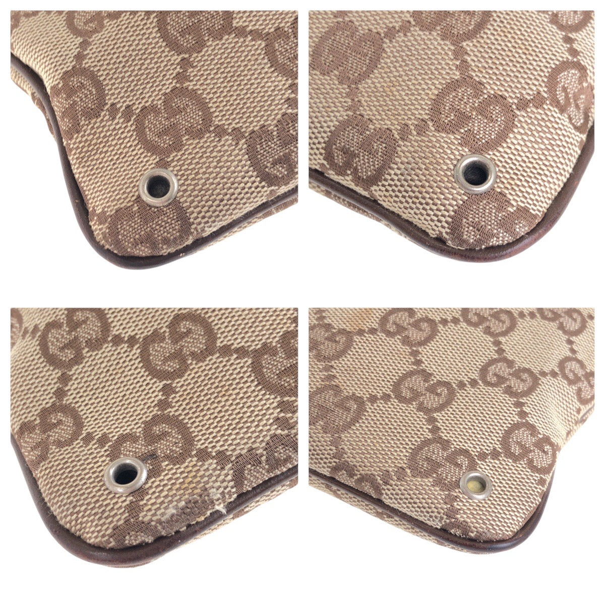 GUCCI Shoulder Bag 90476 GG canvas, leather Beige SilverMetal Crossbody Shoulder Bag Unisex Women Used