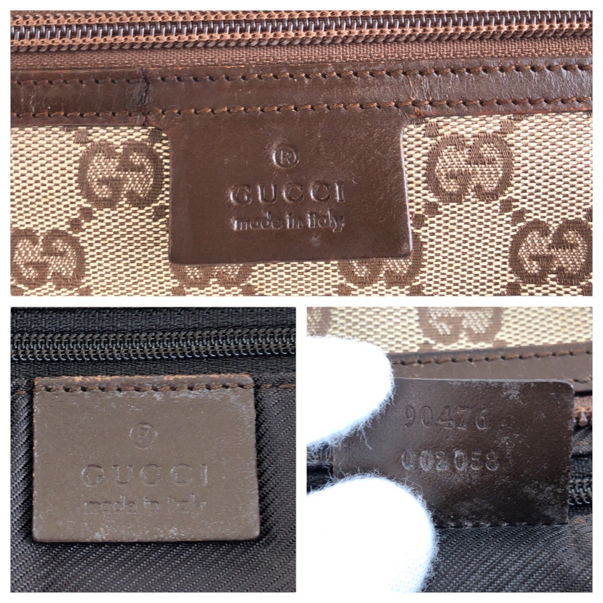 GUCCI Shoulder Bag 90476 GG canvas, leather Beige SilverMetal Crossbody Shoulder Bag Unisex Women Used