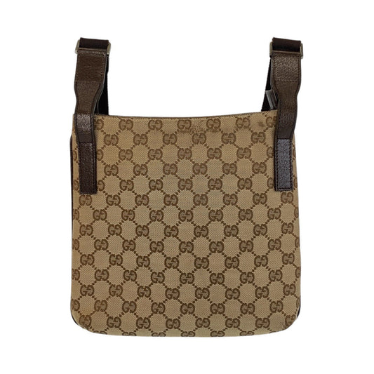 GUCCI Shoulder Bag 122793 GG canvas Brown beige Crossbody Shoulder Bag Messenger Bag Women Used