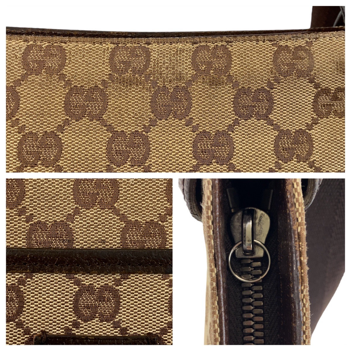 GUCCI Shoulder Bag 122793 GG canvas Brown beige Crossbody Shoulder Bag Messenger Bag Women Used