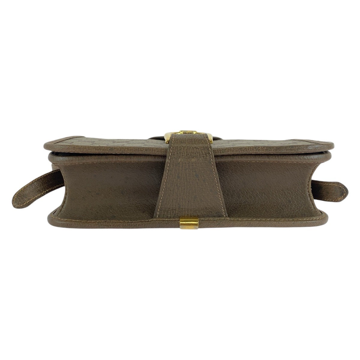 GUCCI Shoulder Bag GG canvas, leather Brown Gold Metal Crossbody Shoulder Bag Old Gucci Women Used