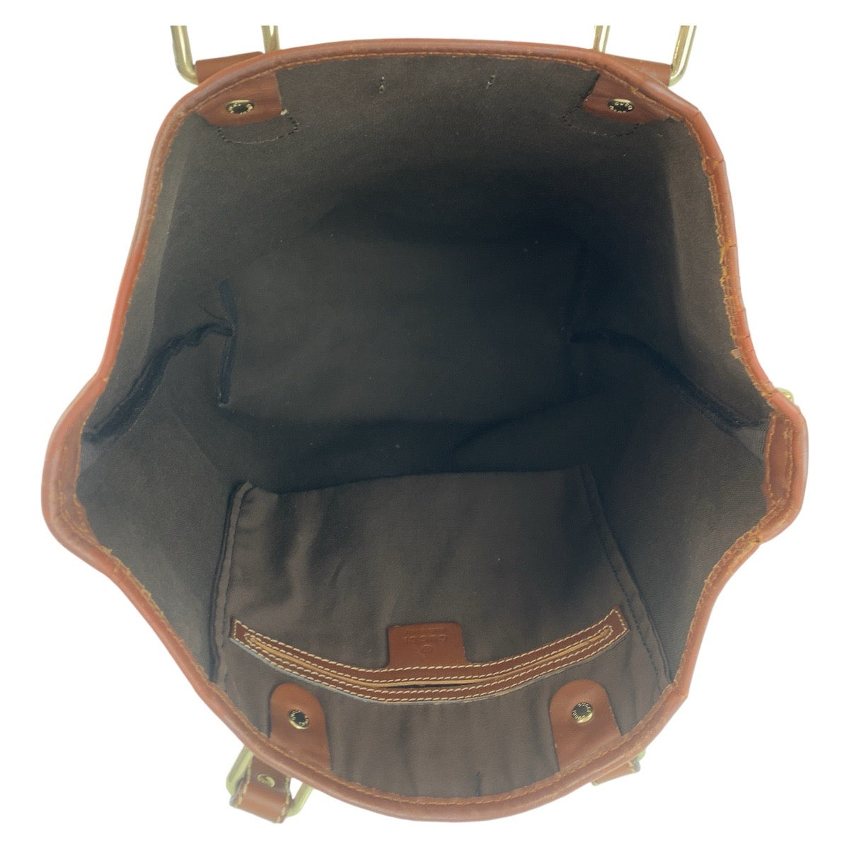 GUCCI Tote Bag 189896 GG Supreme canvas, leather Brown Gold Metal Tote Bag Shoulder Bag Women Used