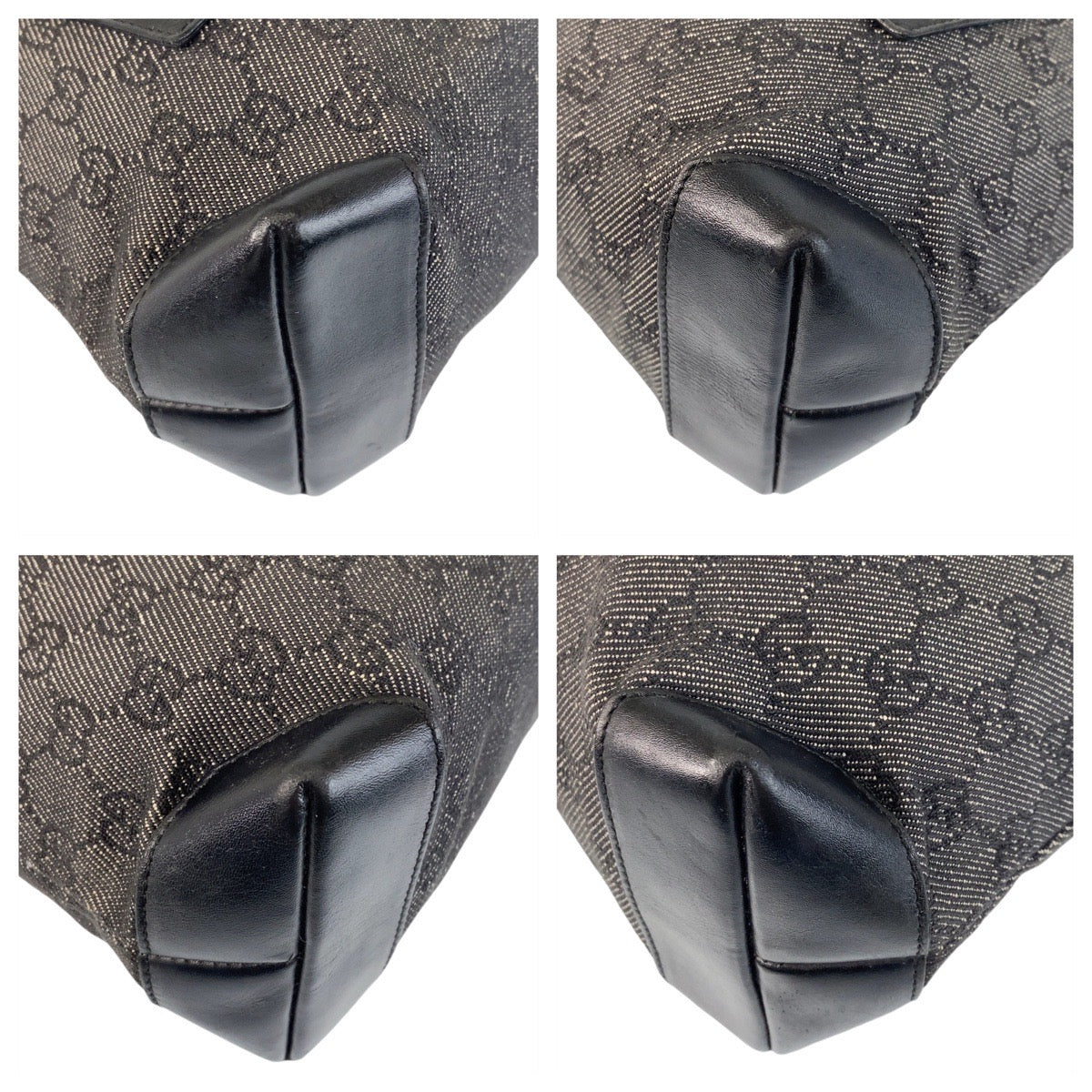 GUCCI Tote Bag 28893 GG canvas, leather black Tote Bag Shoulder Bag Women Used