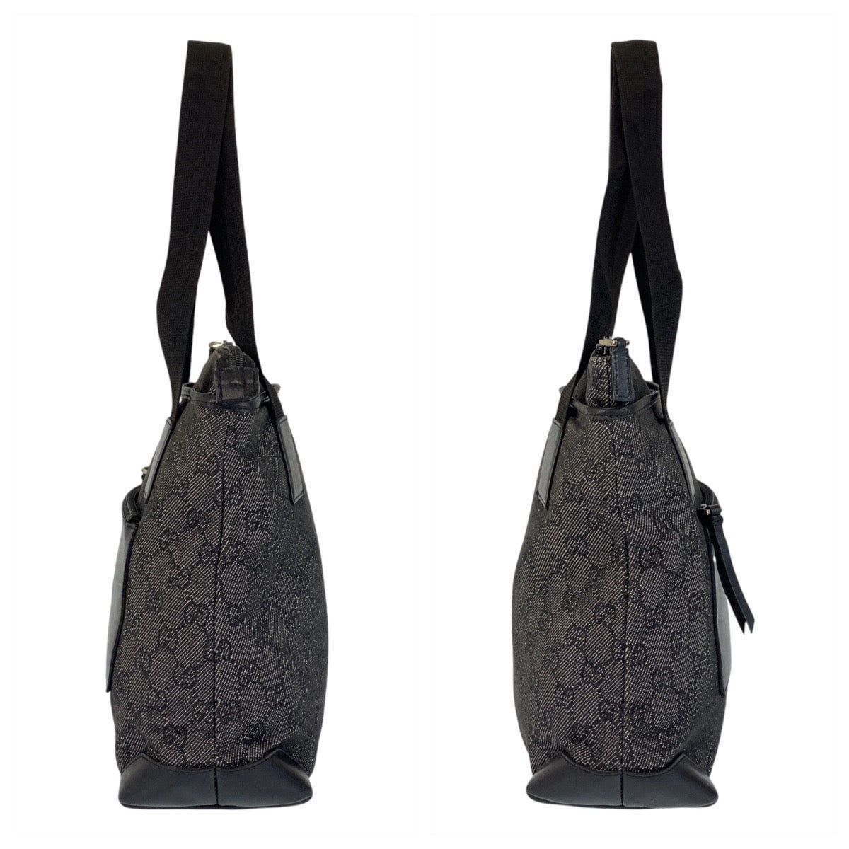 GUCCI Tote Bag 28893 GG canvas, leather black Tote Bag Shoulder Bag Women Used