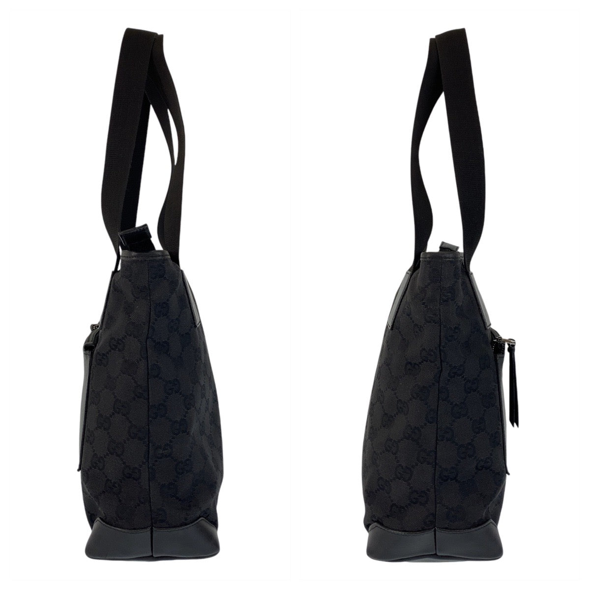 GUCCI Tote Bag 28893 GG canvas, leather black Tote Bag Shoulder Bag Women Used
