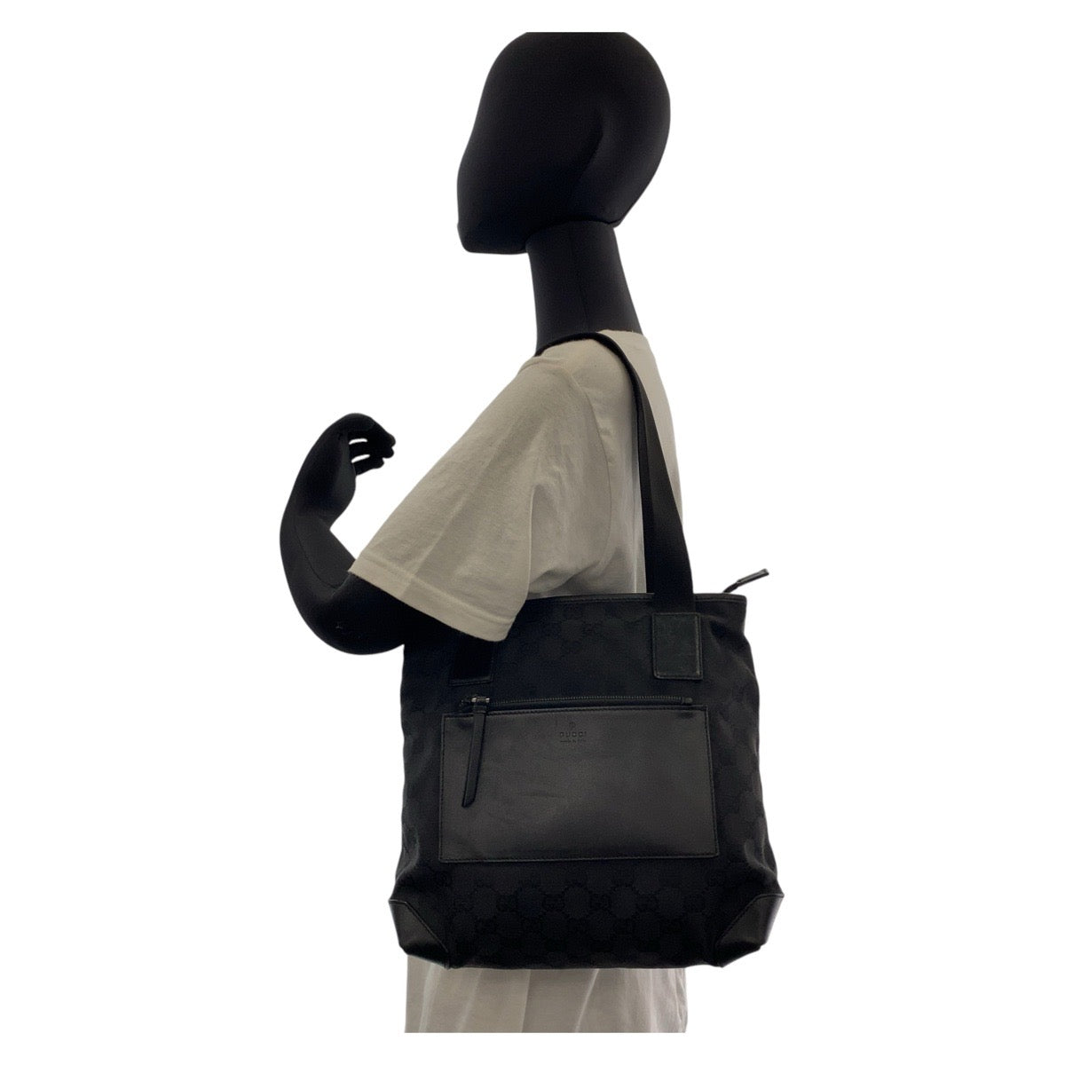 GUCCI Tote Bag 28893 GG canvas, leather black Tote Bag Shoulder Bag Women Used