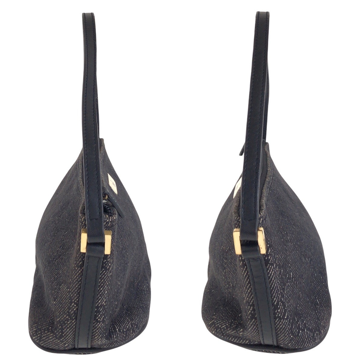 GUCCI Handbag 7198 GG canvas, leather Black GoldMetal Handbag accessory pouch Women Used