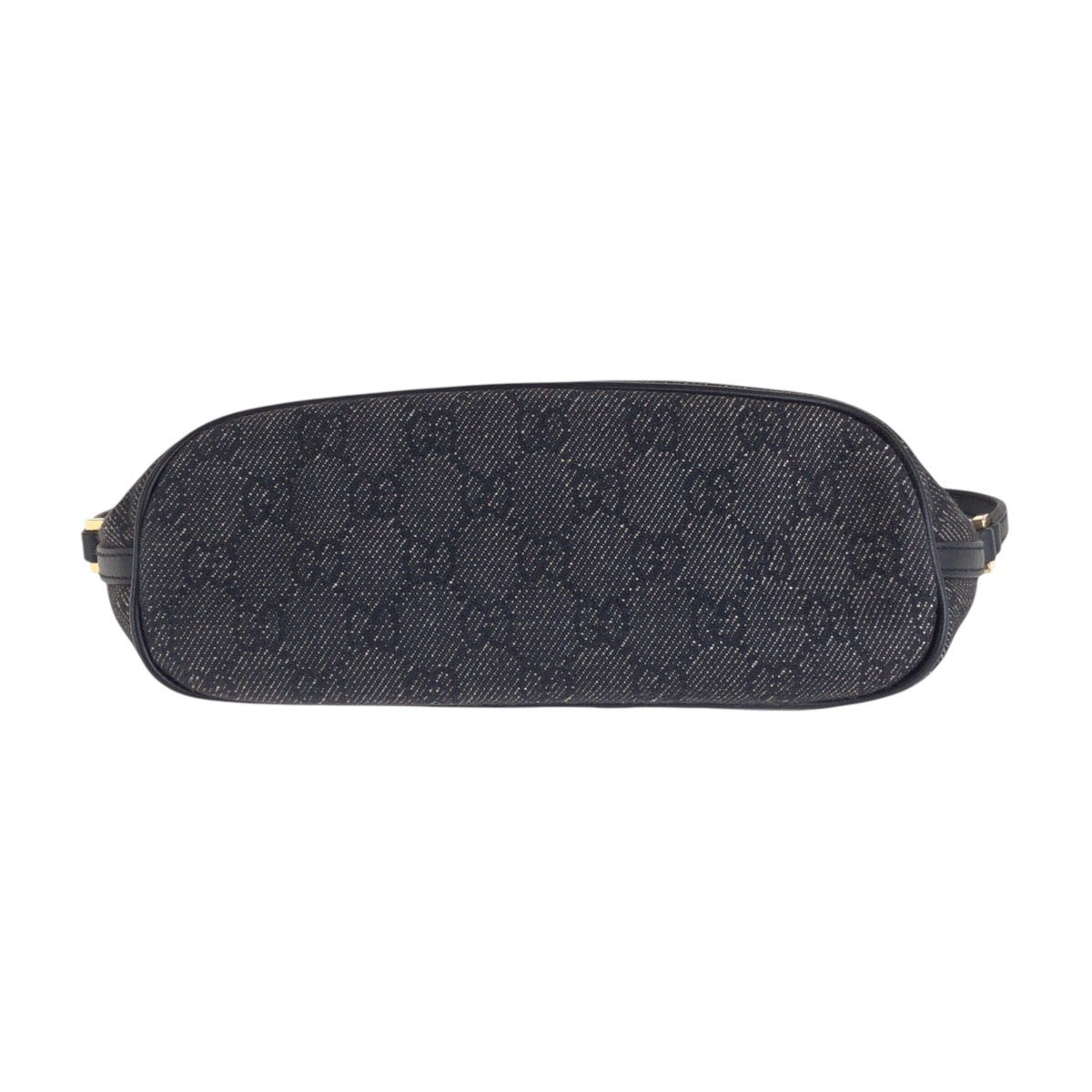 GUCCI Handbag 7198 GG canvas, leather Black GoldMetal Handbag accessory pouch Women Used