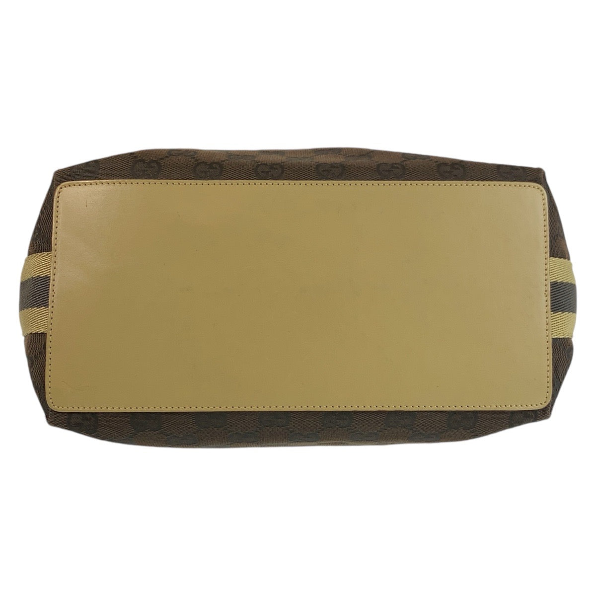 GUCCI Tote Bag 31243 GG canvas, leather Brown Beige SilverMetal Tote Bag Shoulder Bag Women Used