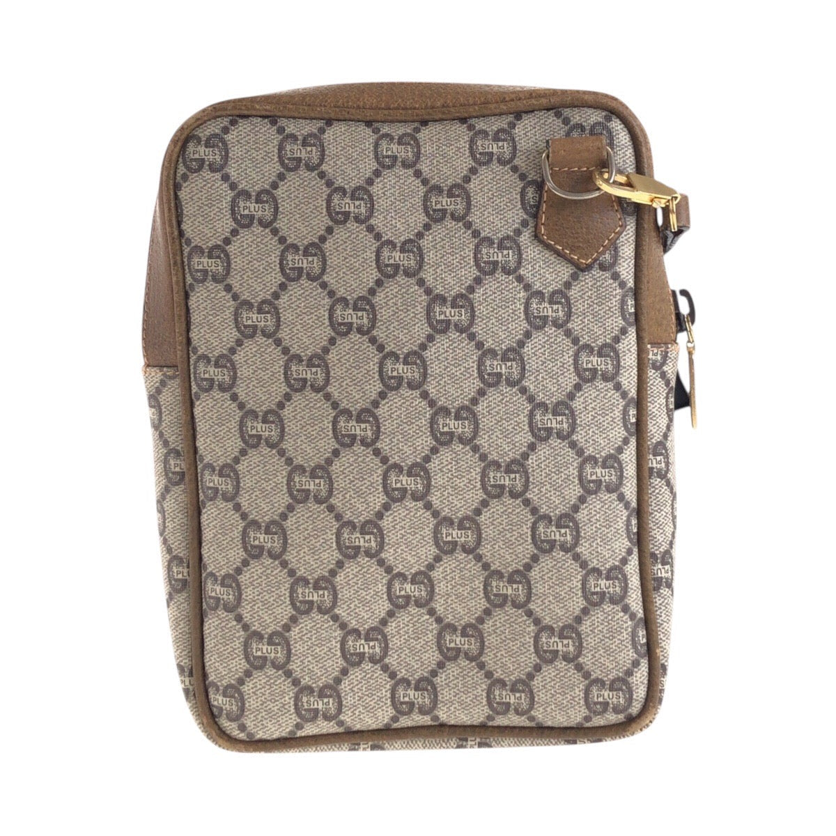 GUCCI Shoulder Bag GG Supreme canvas, leather Beige Gold Metal Crossbody Shoulder Bag GUCCI Plus Women Used