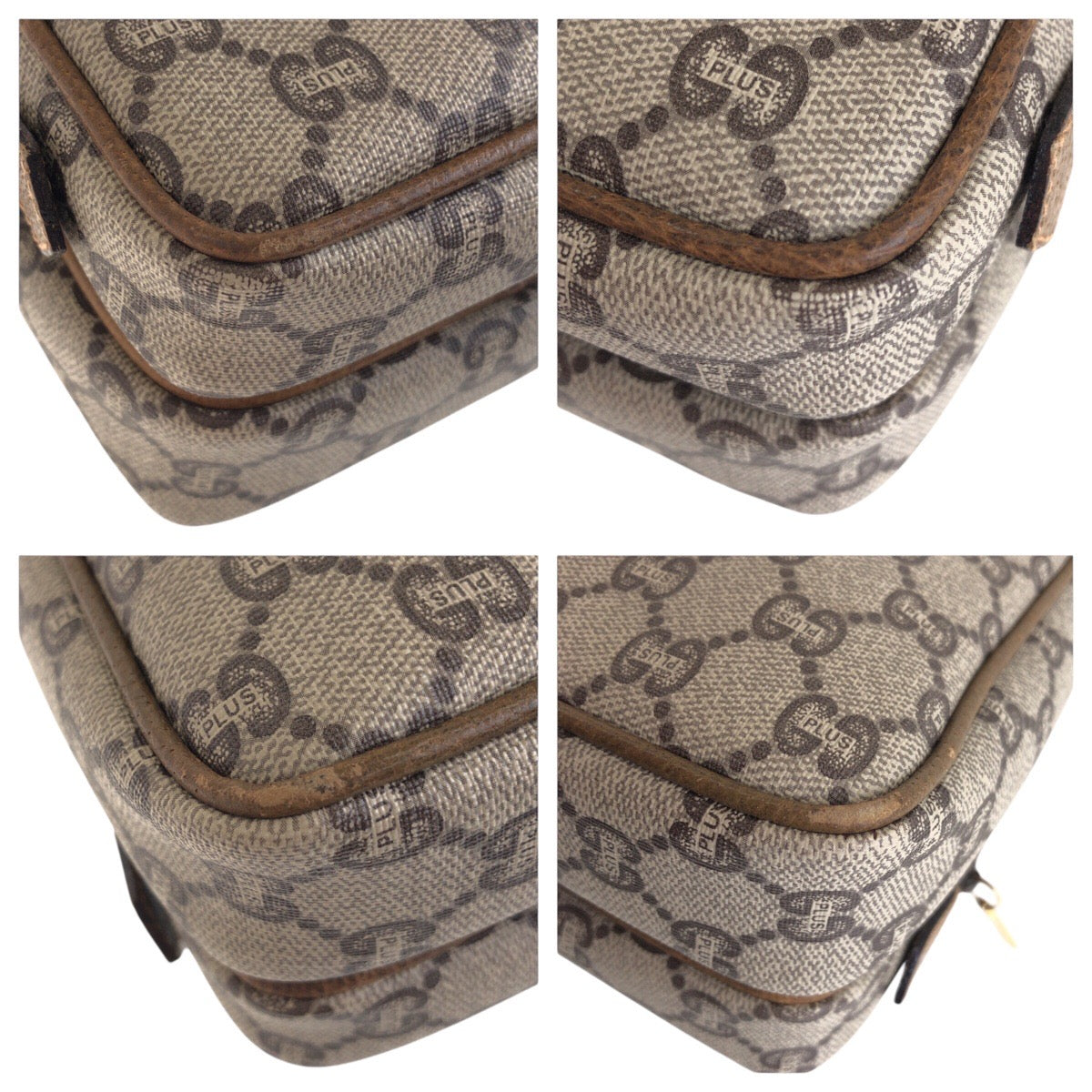 GUCCI Shoulder Bag GG Supreme canvas, leather Beige Gold Metal Crossbody Shoulder Bag GUCCI Plus Women Used