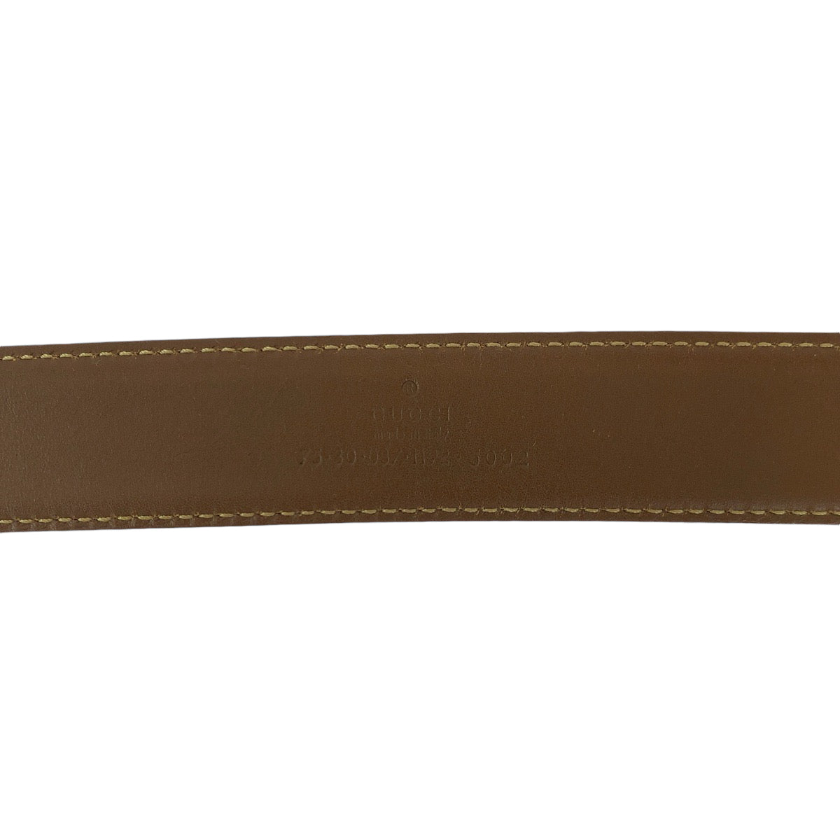 GUCCI belt 037 1192 leather Brown sherry line interlocking 30