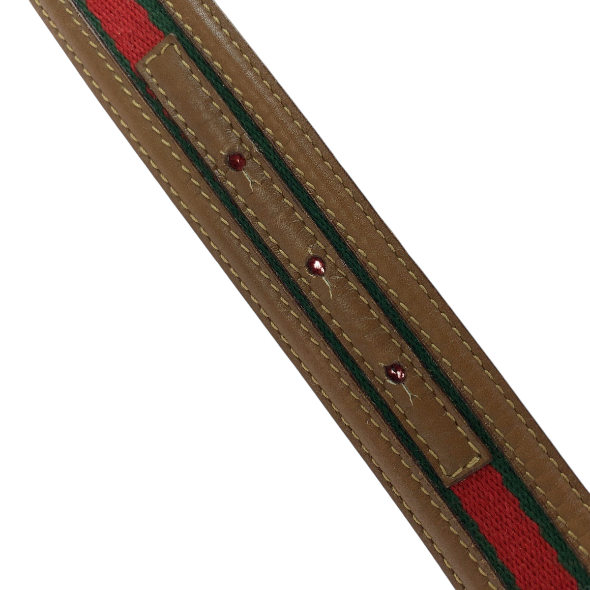 GUCCI belt 037 1192 leather Brown sherry line interlocking 30