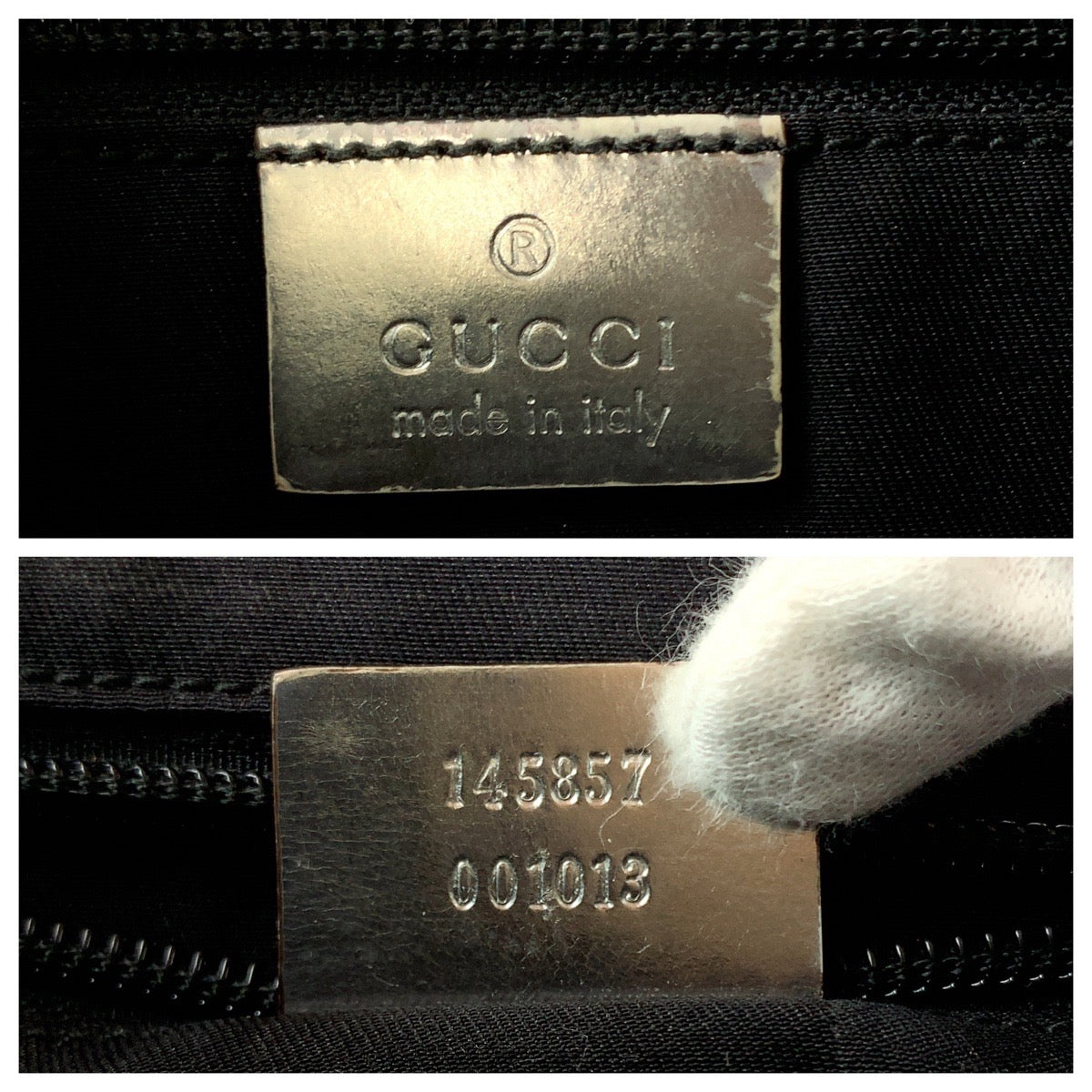 GUCCI Shoulder Bag 145857 GG canvas, enamel Silver SilverMetal Shoulder Bag pochette Women Used