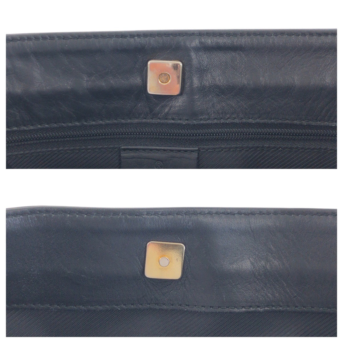 GUCCI Shoulder Bag 001 4231 2123 GG canvas, leather Black GoldMetal Shoulder Bag Women Used