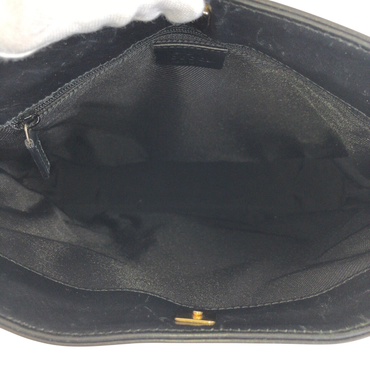 GUCCI Shoulder Bag 001 4231 2123 GG canvas, leather Black GoldMetal Shoulder Bag Women Used