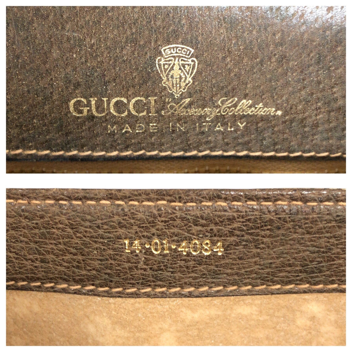GUCCI Shoulder Bag 14 01 4084 GG Supreme canvas, leather Brown Gold Metal Crossbody Shoulder Bag Old Gucci Women Used