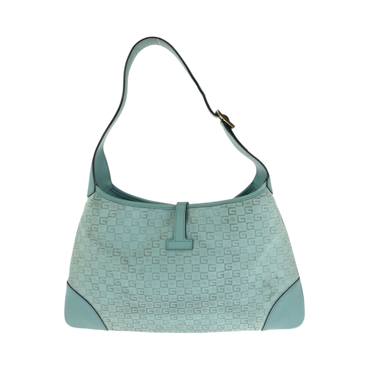 GUCCI Shoulder Bag 001 4057 GG canvas Blue GoldMetal Shoulder Bag Hobo Jackie Women Used