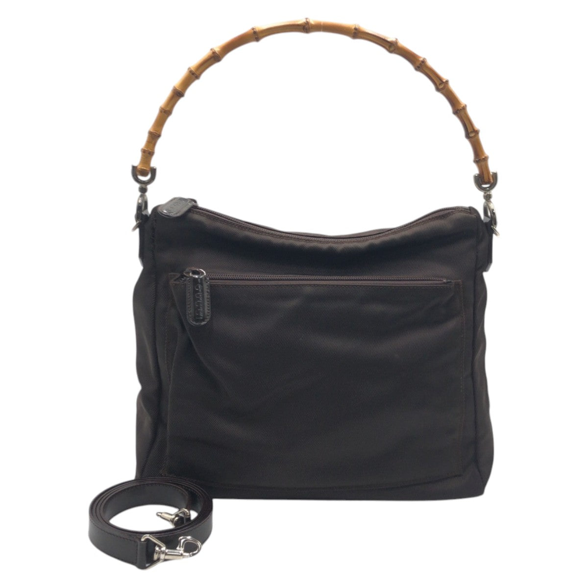 GUCCI Handbag 000 0509 polyester Brown Bamboo