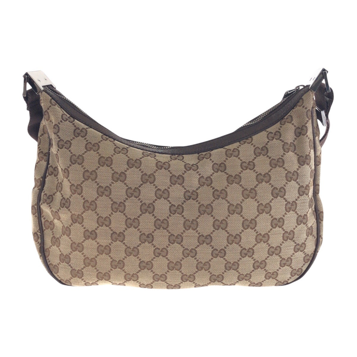 GUCCI Shoulder Bag 122790 GG canvas, leather Brown Brown Pochette Women Used