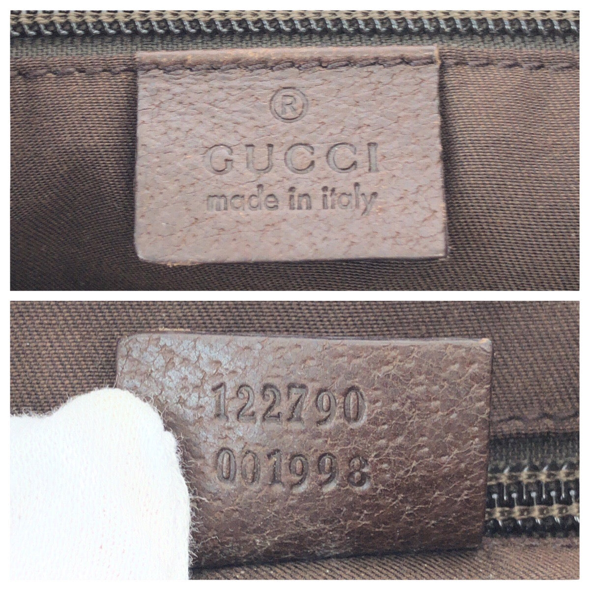 GUCCI Shoulder Bag 122790 GG canvas, leather Brown Brown Pochette Women Used
