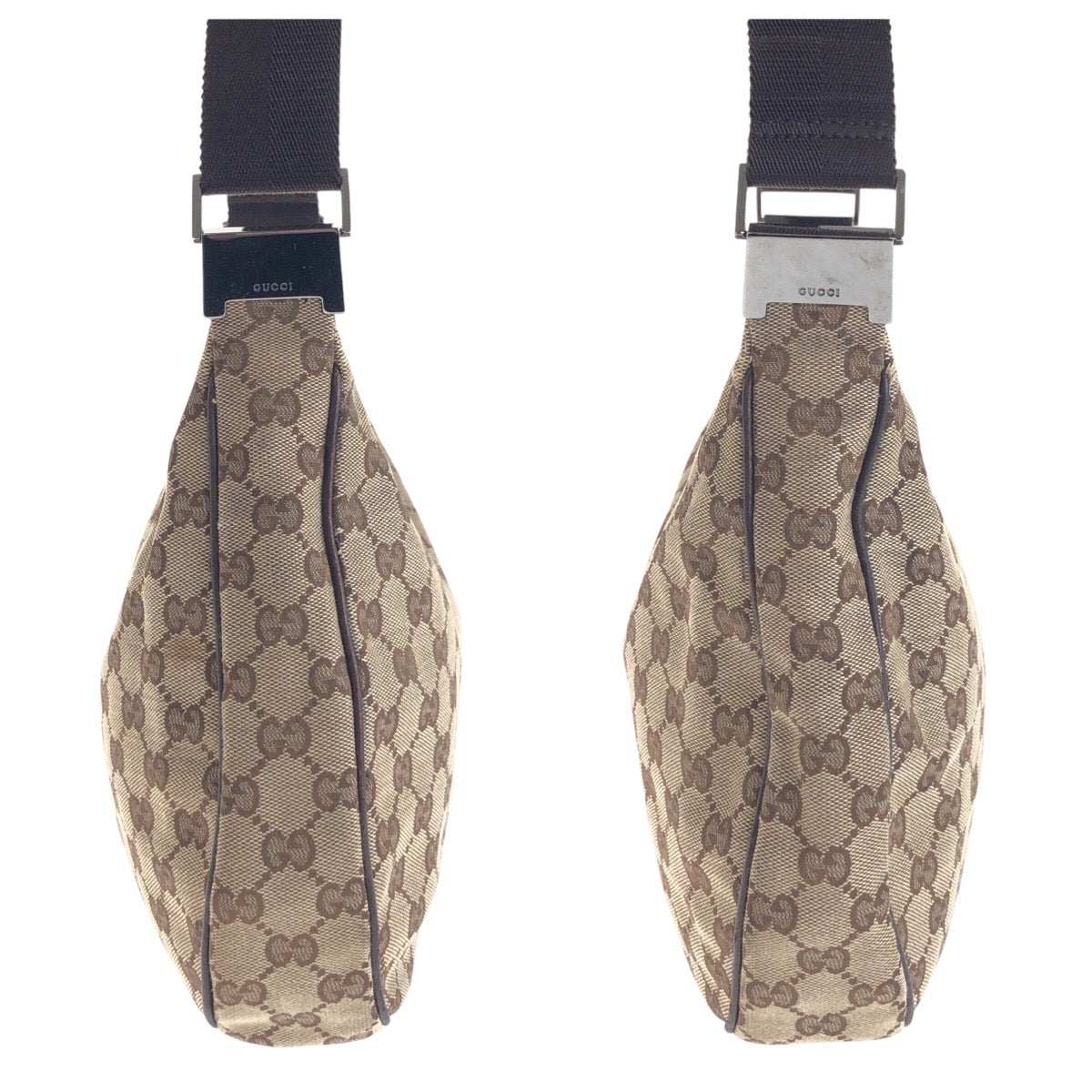 GUCCI Shoulder Bag 122790 GG canvas, leather Brown Brown Pochette Women Used