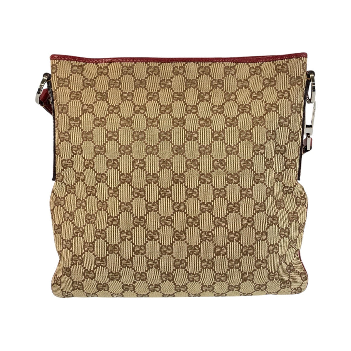 GUCCI Shoulder Bag 113013 GG canvas, leather Beige red Shoulder Bag Messenger bag Women Used