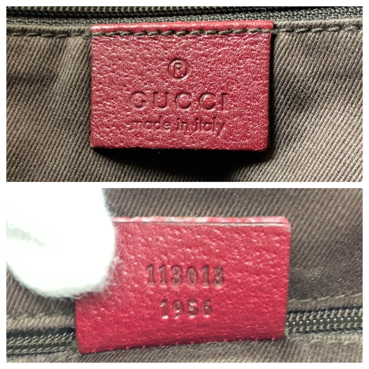 GUCCI Shoulder Bag 113013 GG canvas, leather Beige red Shoulder Bag Messenger bag Women Used
