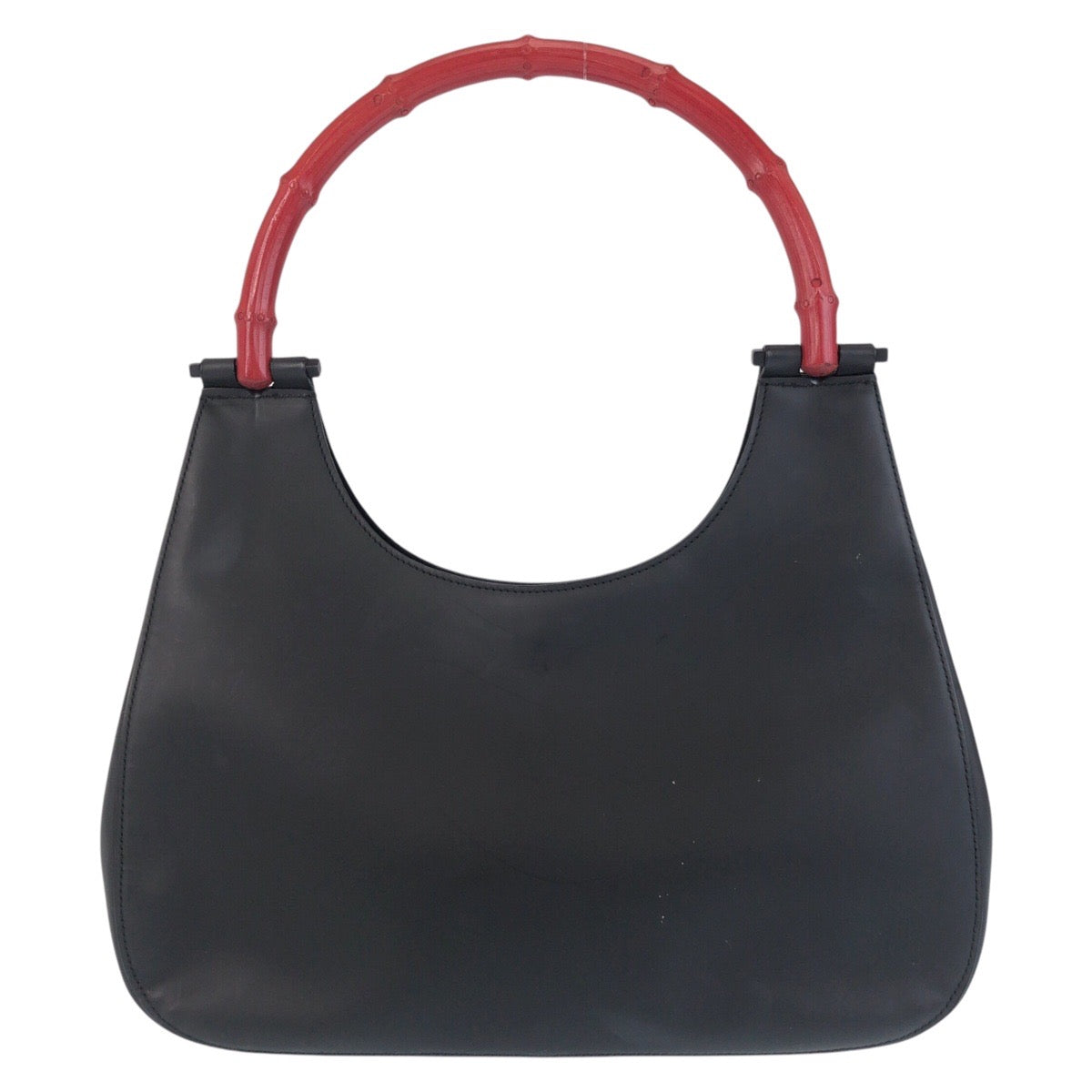 GUCCI Shoulder Bag 001 3739 Leather, Bamboo Black black red Shoulder Bag Hobo Bamboo Women Used
