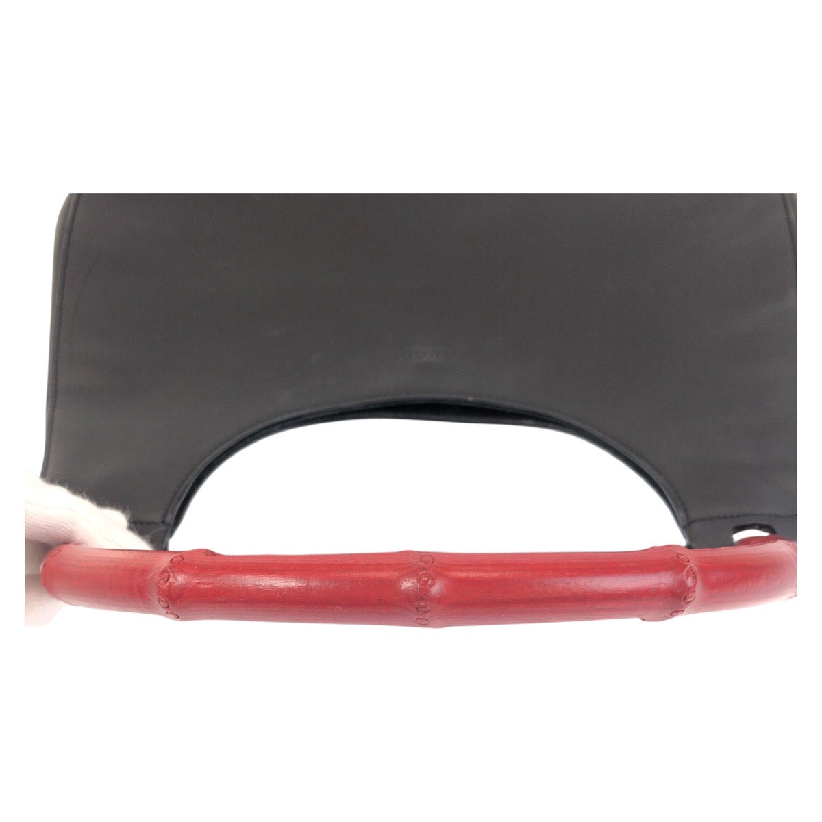GUCCI Shoulder Bag 001 3739 Leather, Bamboo Black black red Shoulder Bag Hobo Bamboo Women Used