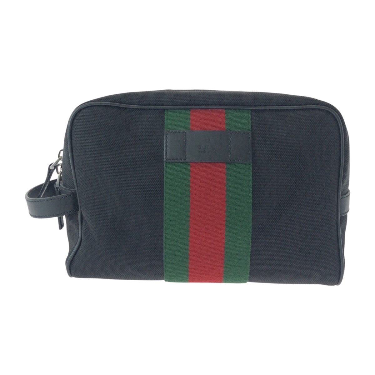 GUCCI business bag 630916 Canvas, Leather Black SilverMetal business bag pouch Sherry line mens Used