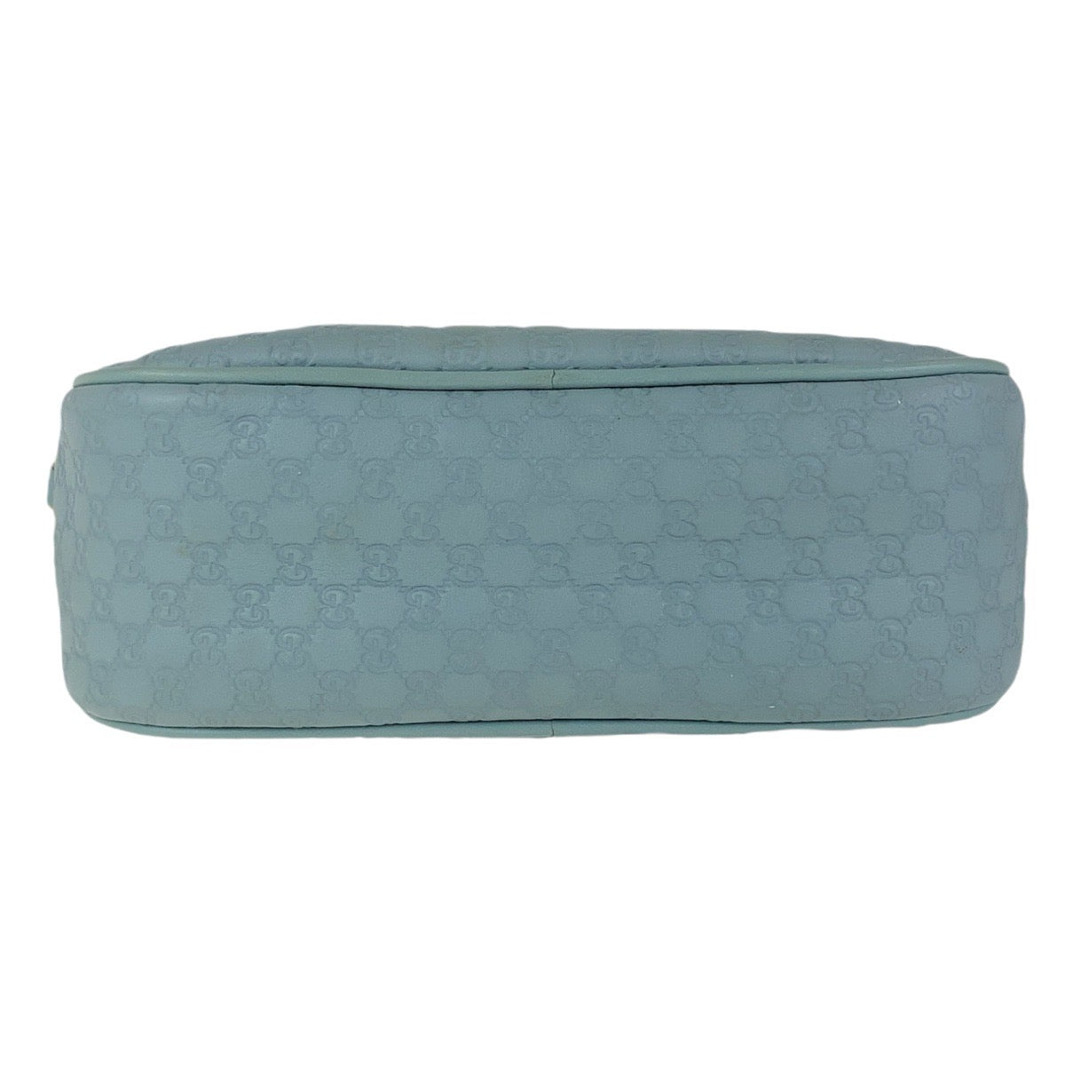 GUCCI Shoulder Bag 309538 leather Blue GoldMetal Crossbody Shoulder Bag Pochette Micro Guccissima Bamboo Women Used