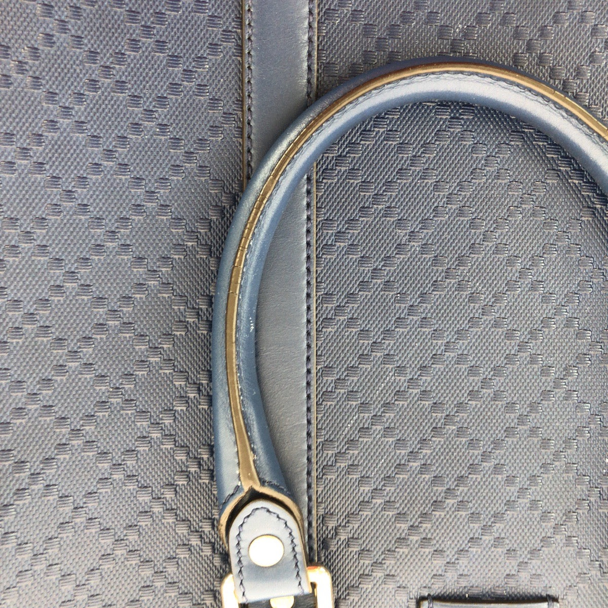 GUCCI Business bag 353394 leather Blue GoldMetal Business bag briefcase Diamante mens Used
