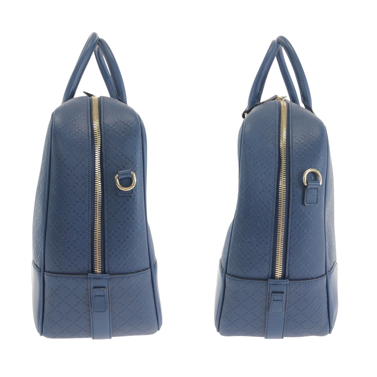 GUCCI Business bag 353394 leather Blue GoldMetal Business bag briefcase Diamante mens Used