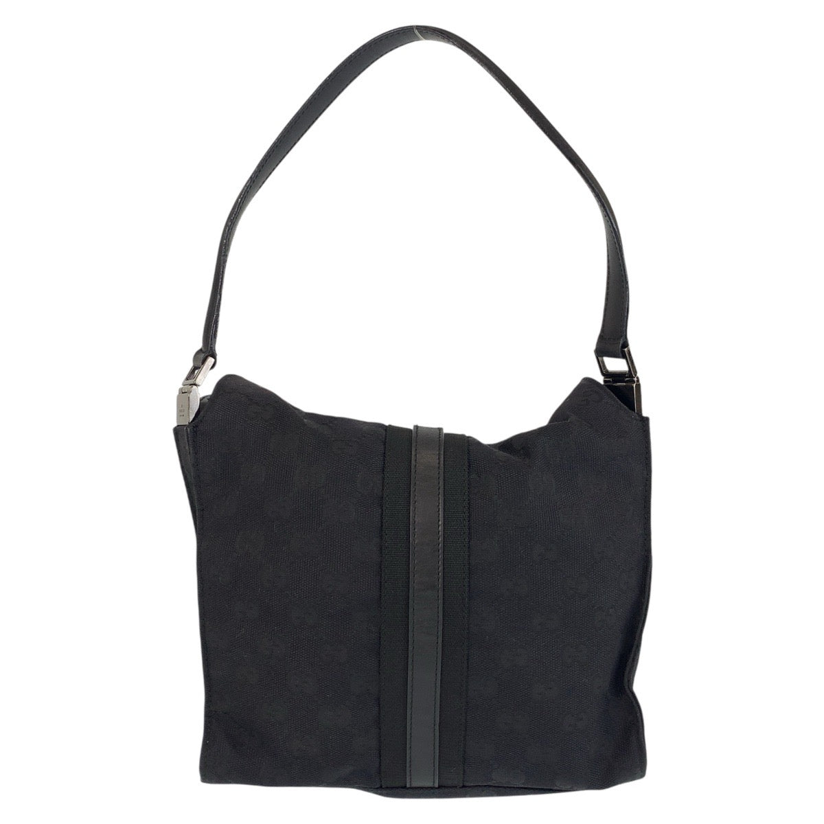 GUCCI Shoulder Bag 001 3734 GG canvas, leather Black black Shoulder Bag Jackie Women Used