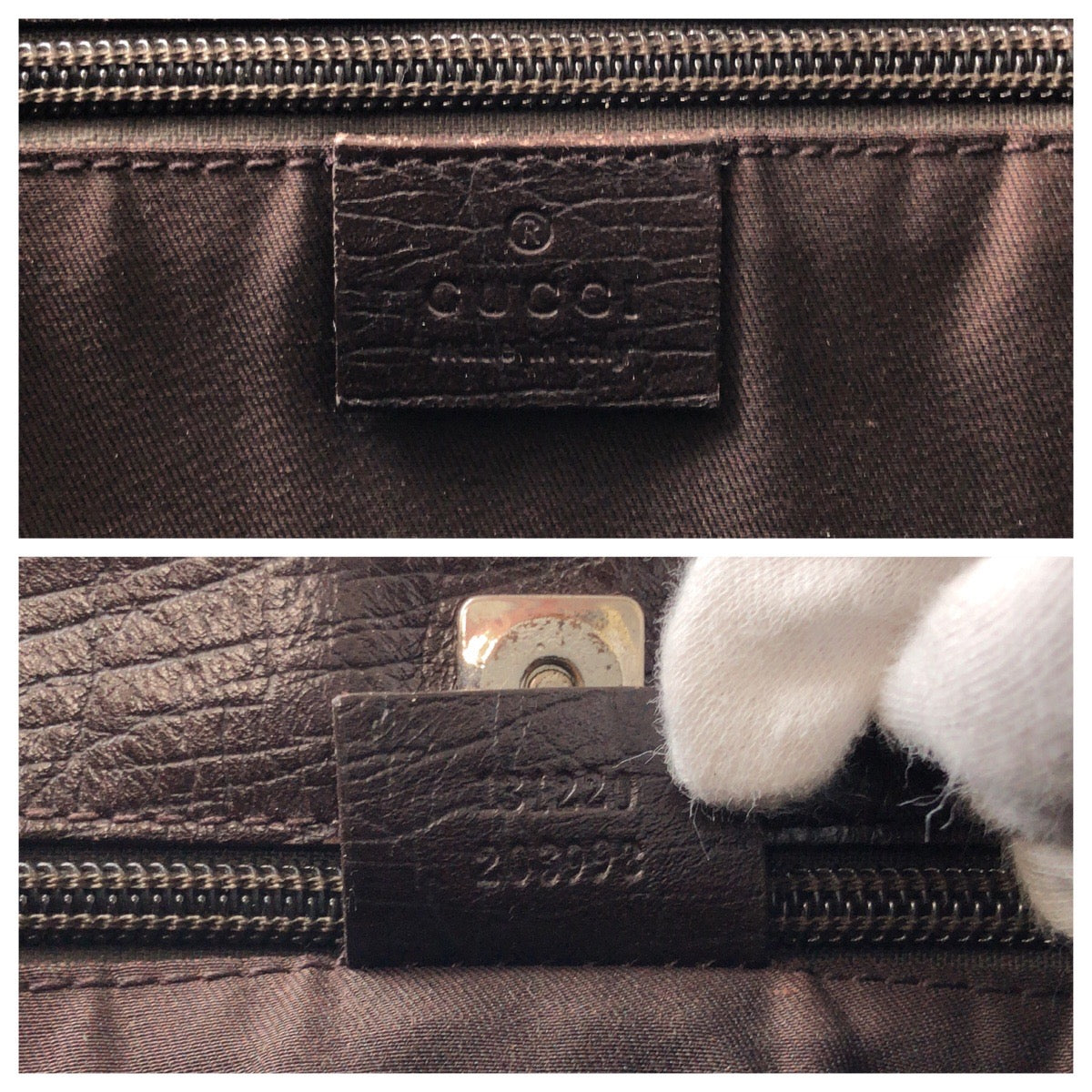 GUCCI Tote Bag 131220 GG Supreme Canvas Beige Brown SilverMetal Tote Bag Shoulder Bag Women Used