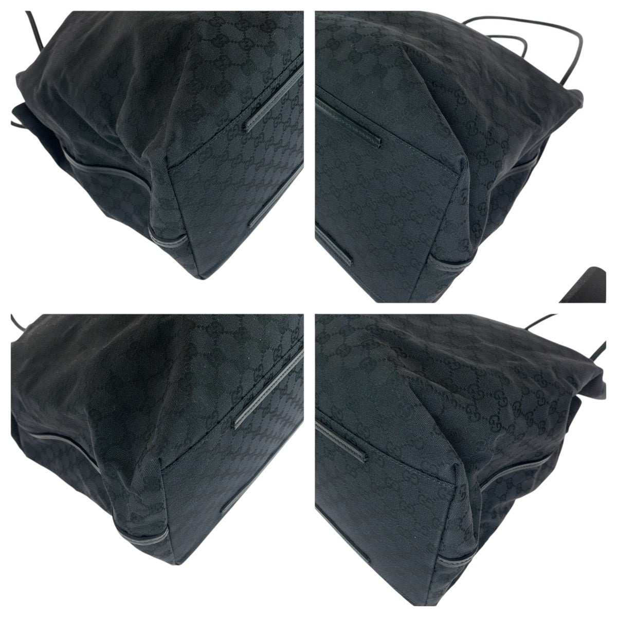 GUCCI Tote Bag 101268 GG canvas, leather BlackSilverMetal Tote Bag Shoulder Bag Unisex Women Used