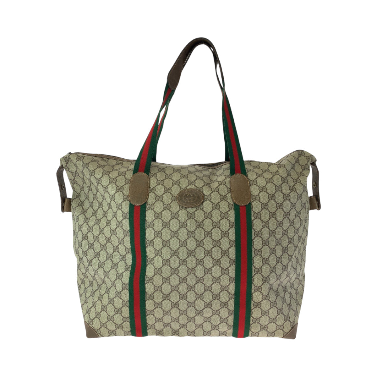 GUCCI Boston Duffel bag 89 19 012 GG Supreme Canvas Beige brown Boston Duffel bag Shoulder Bag Old Gucci Shelly Line Women Used