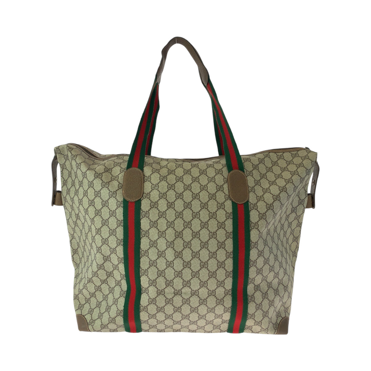 GUCCI Boston Duffel bag 89 19 012 GG Supreme Canvas Beige brown Boston Duffel bag Shoulder Bag Old Gucci Shelly Line Women Used