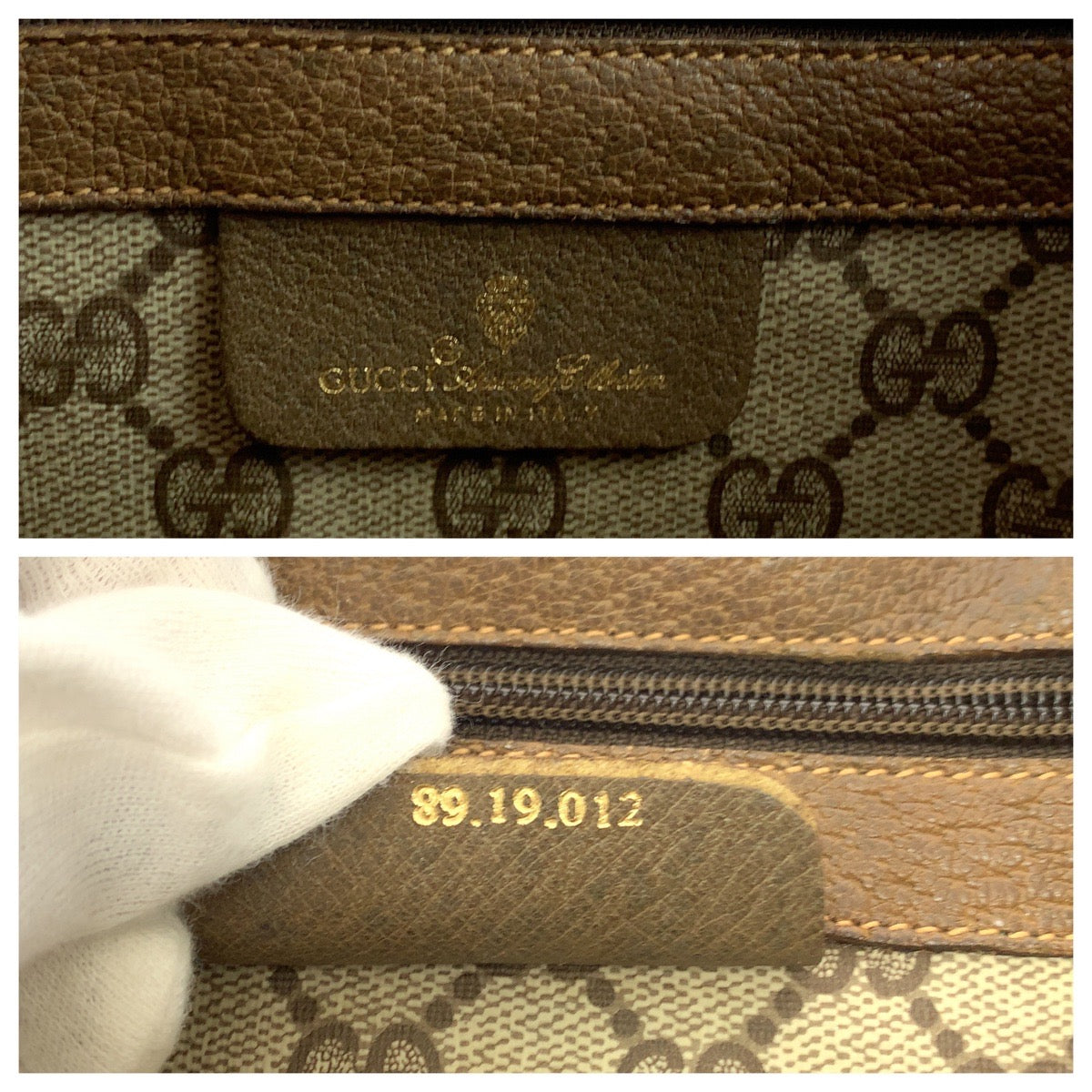 GUCCI Boston Duffel bag 89 19 012 GG Supreme Canvas Beige brown Boston Duffel bag Shoulder Bag Old Gucci Shelly Line Women Used