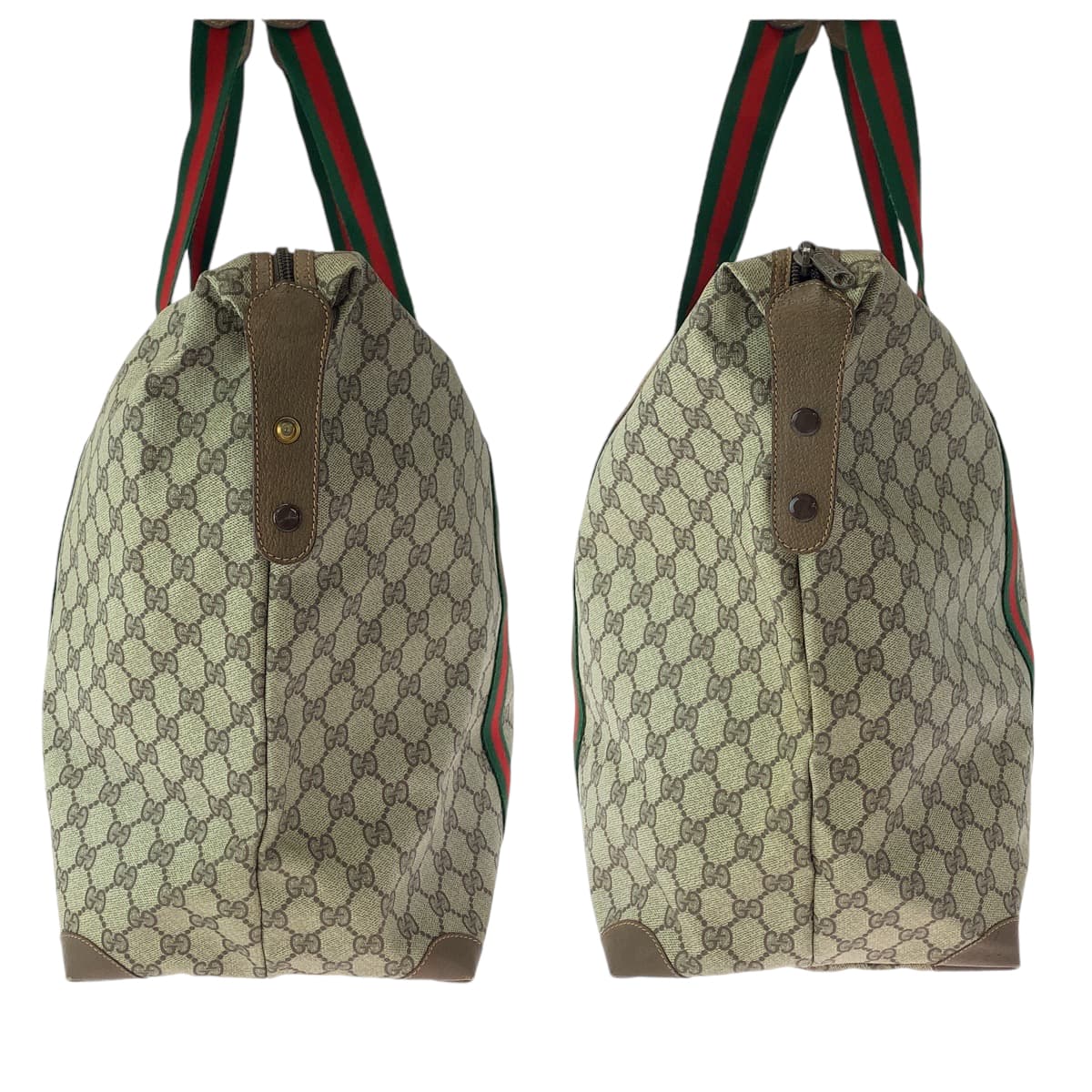 GUCCI Boston Duffel bag 89 19 012 GG Supreme Canvas Beige brown Boston Duffel bag Shoulder Bag Old Gucci Shelly Line Women Used