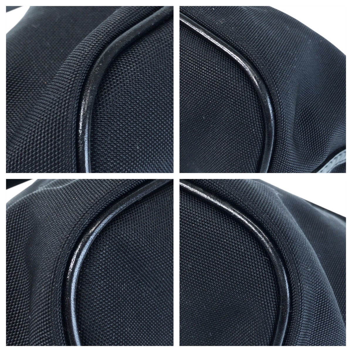 GUCCI Handbag 039 1103 Nylon Black Silver Metal Handbag accessory pouch Women Used