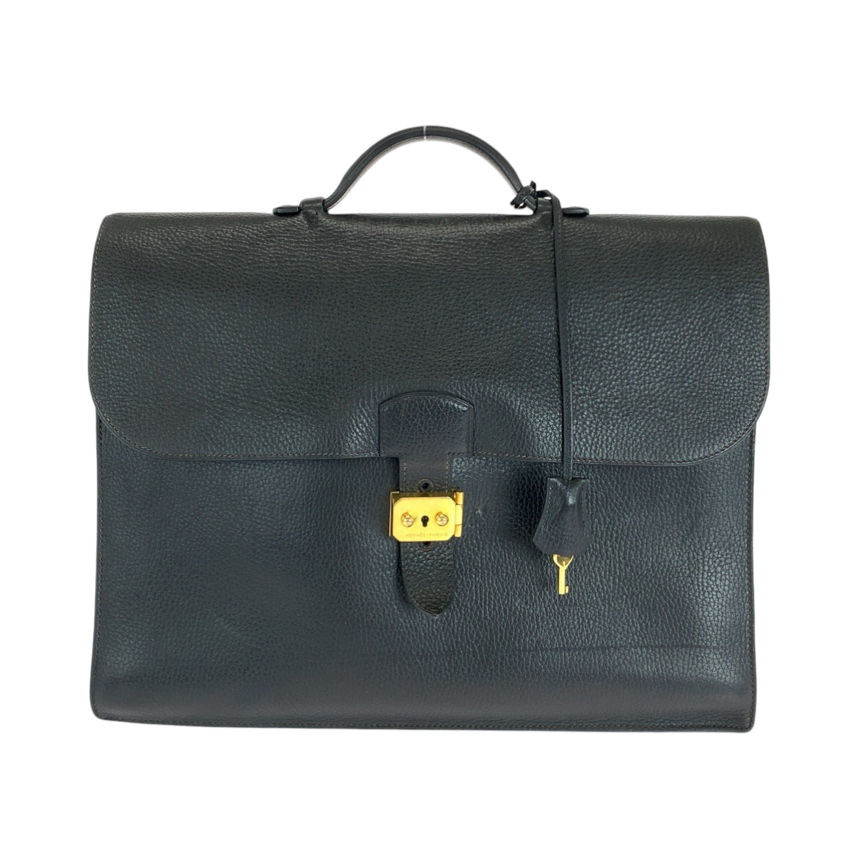 HERMES Business bag Ardenne Black GoldMetal Business bag briefcase Sac Adepeche 38 mens Used