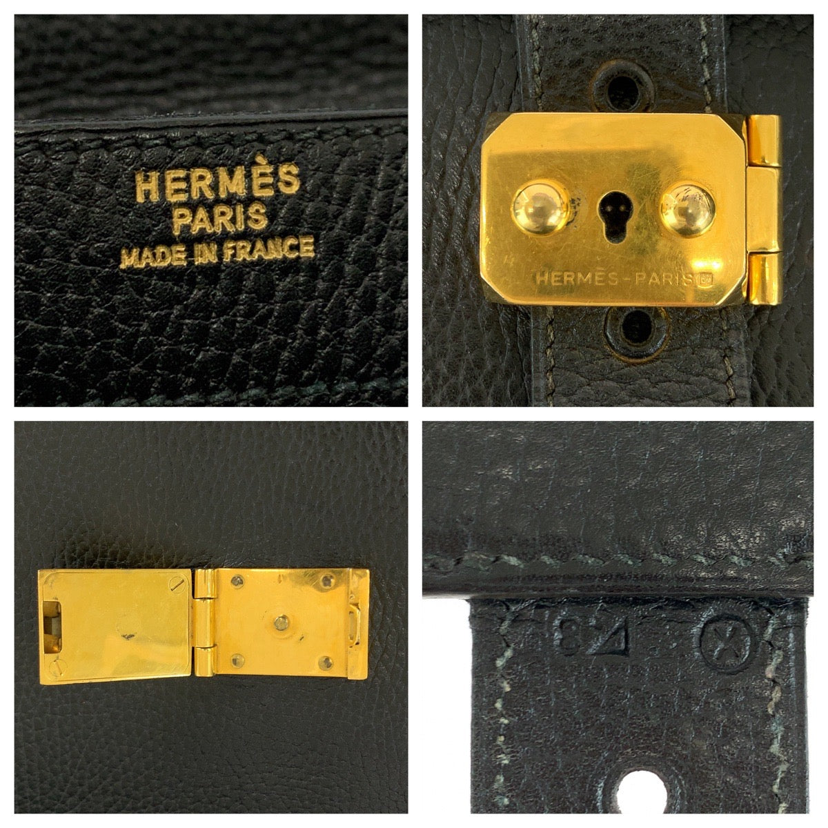 HERMES Business bag Ardenne Black GoldMetal Business bag briefcase Sac Adepeche 38 mens Used