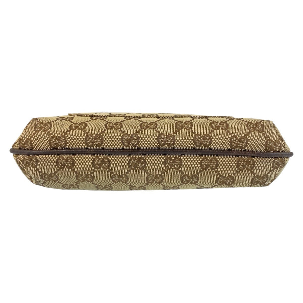 GUCCI Shoulder Bag GG canvas, leather Brown Silver Metal Shoulder Bag Messenger bag Women Used